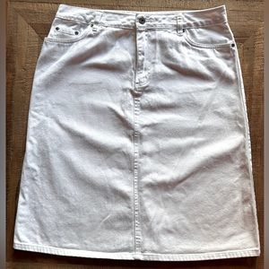 Northern Reflections White Denim Skirt Size 12
